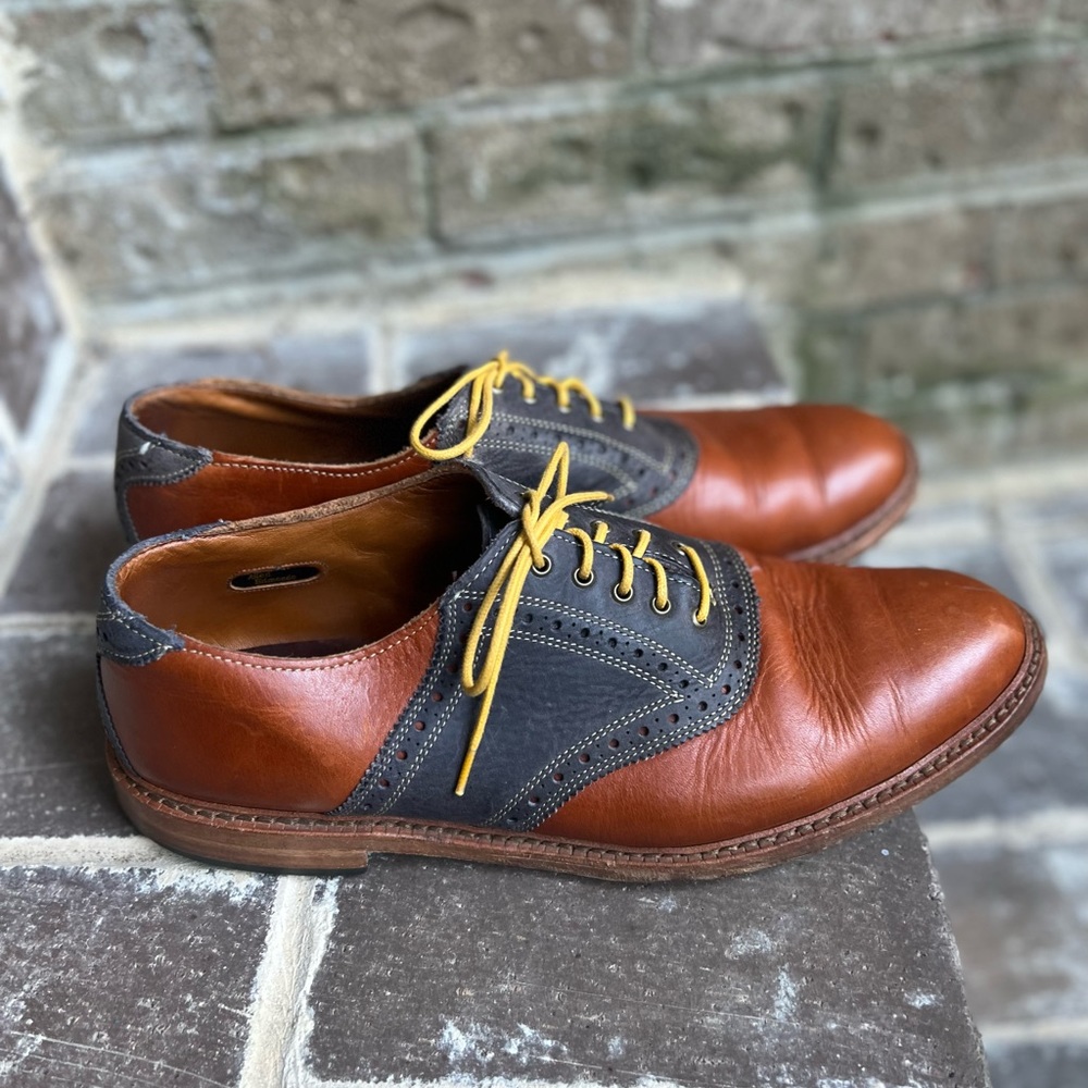 Allen Edmonds Two Tone Finch Oxford lace up Shoes sz 11D